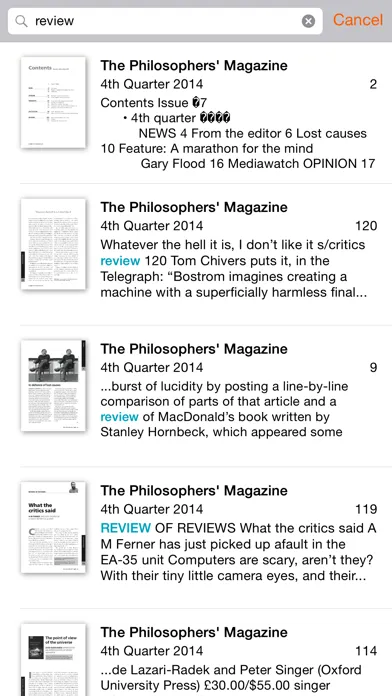 The Philosophers' Magazine سکرین شاٹس
