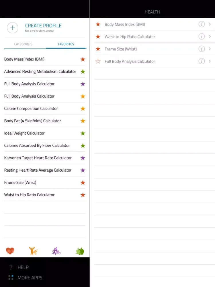 Fit Calc: Fitness calculator to help you with full body analysis iPad  Ekran Görüntüleri