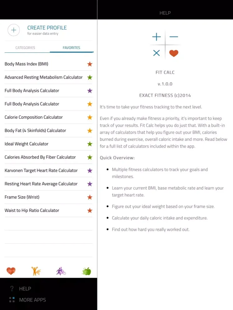 Fit Calc: Fitness calculator to help you with full body analysis iPad  Ekran Görüntüleri