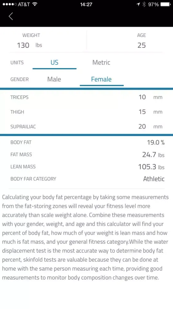 Fit Calc: Fitness calculator to help you with full body analysis Ekran Görüntüleri