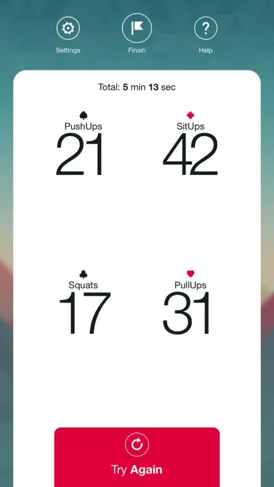 Capturas de tela do Fitness Spades: Bodyweight Challenge Game to help you burn fat with body shred workouts