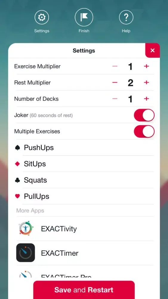Capturas de tela do Fitness Spades: Bodyweight Challenge Game to help you burn fat with body shred workouts