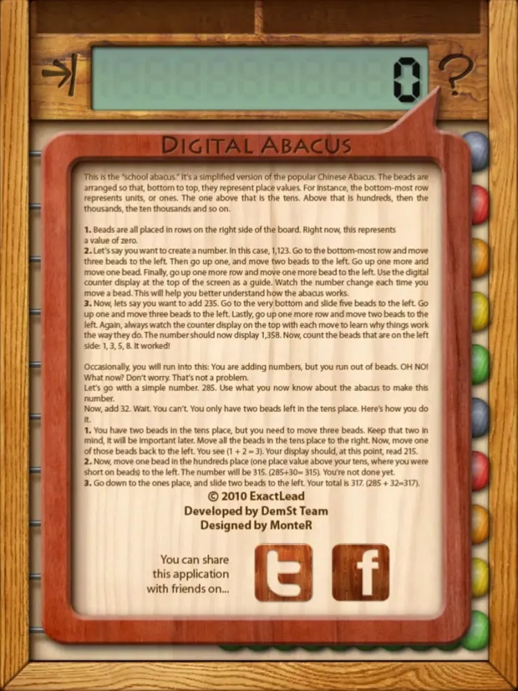 Digital Abacus iPad  سکرین شاٹس