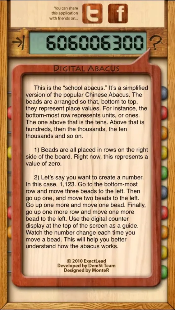 Digital Abacus سکرین شاٹس