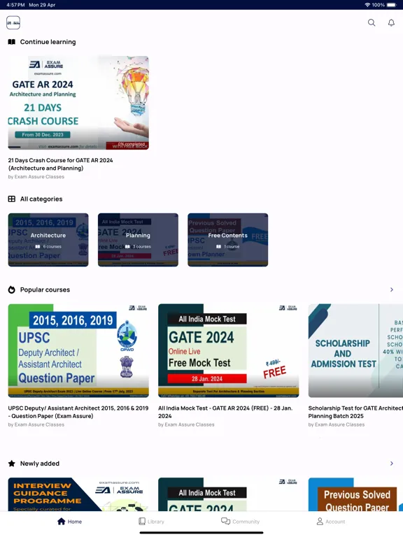 Exam Assure Classes iPad 應用截圖