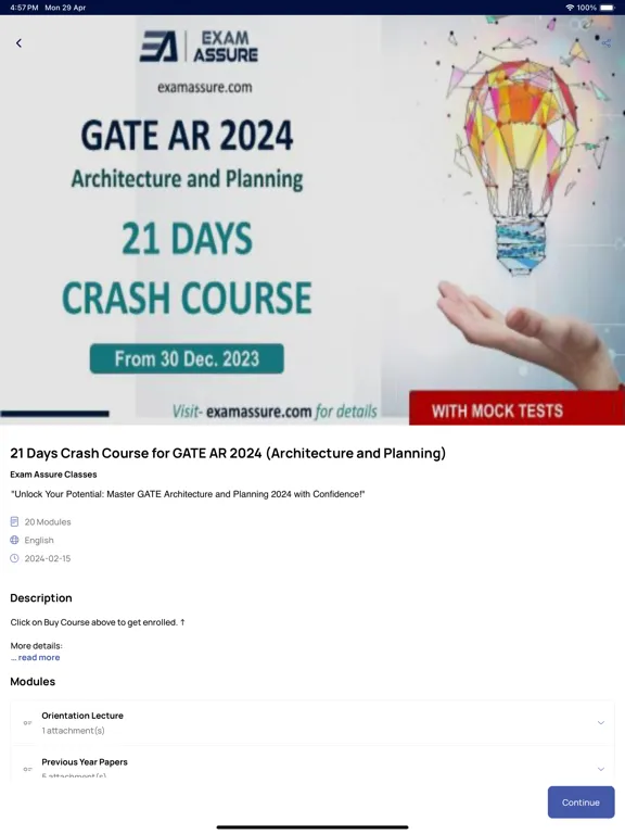 Exam Assure Classes iPad 應用截圖