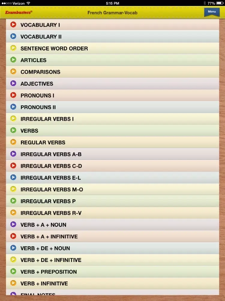 Praxis II Language Prep Flashcards Exambusters iPad  スクリーンショット
