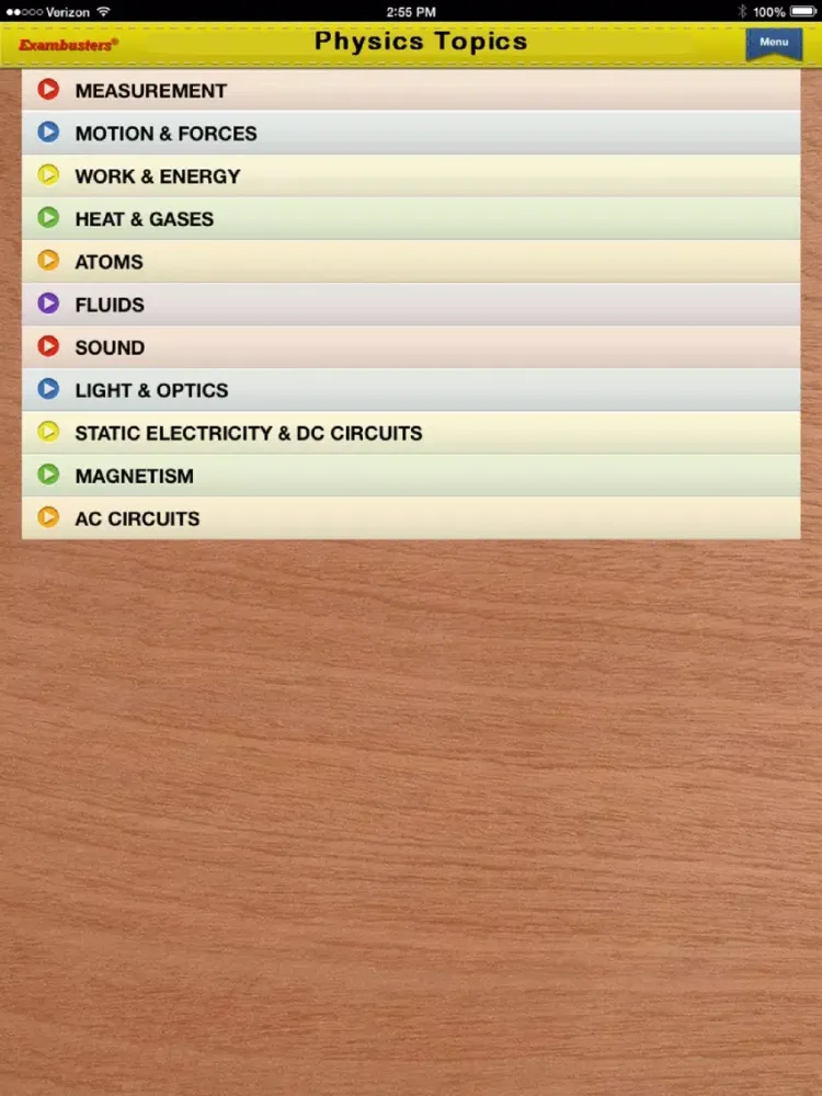 تصاویر AP Physics 1 & 2 Flashcards Exambusters iPad 
