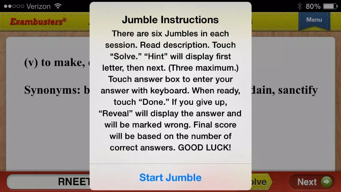 Captures d'écran de ASVAB Prep Verbal Flashcards Exambusters