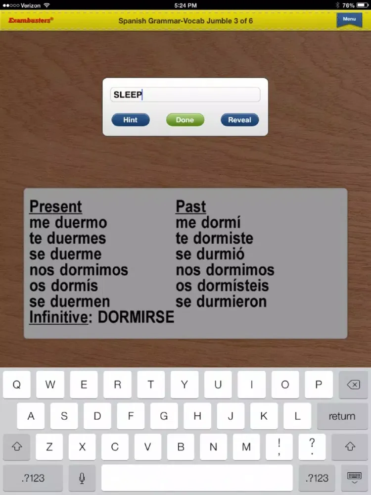 CLEP Spanish Prep Flashcards Exambusters iPad  Screenshots