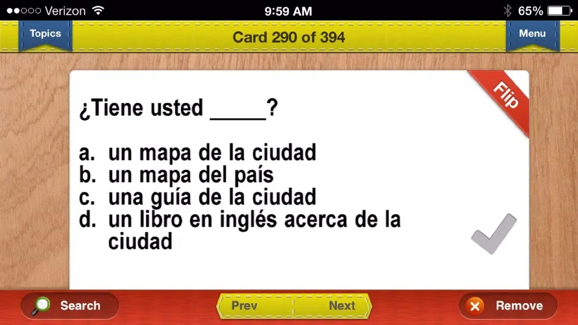 CLEP Spanish Prep Flashcards Exambusters Screenshots