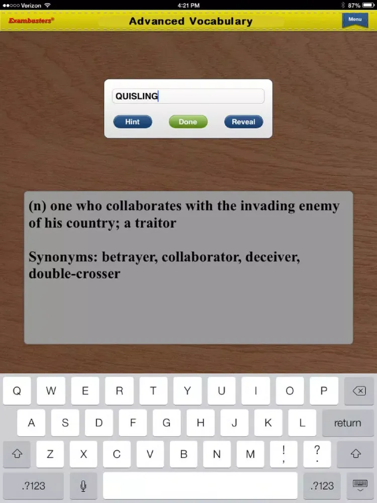 English Vocabulary Flashcards Exambusters iPad  Ekran Görüntüleri