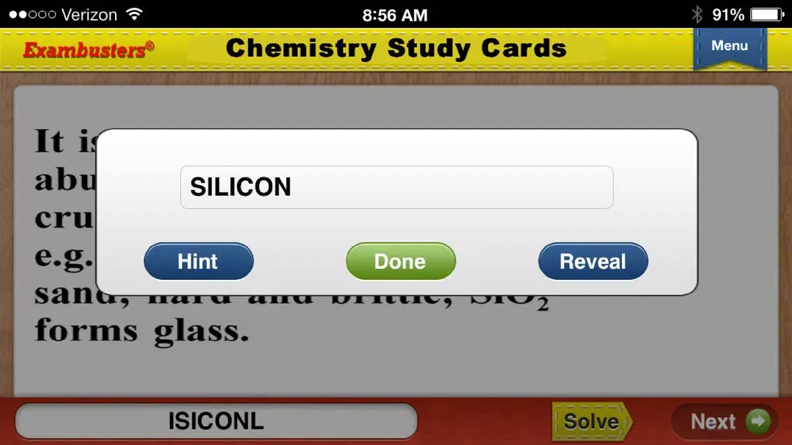 Zrzuty ekranu GCSE Chemistry Prep Flashcards Exambusters
