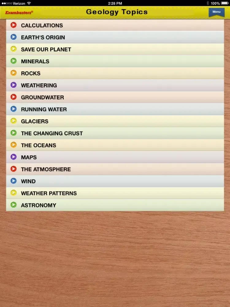 GCSE Geology Prep Flashcards Exambusters iPad  スクリーンショット
