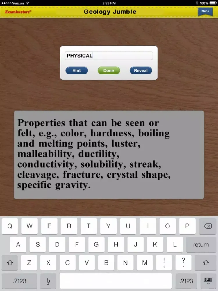 GCSE Geology Prep Flashcards Exambusters iPad  スクリーンショット