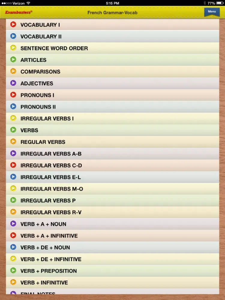 Скриншоты GCSE French Prep Flashcards Exambusters iPad 