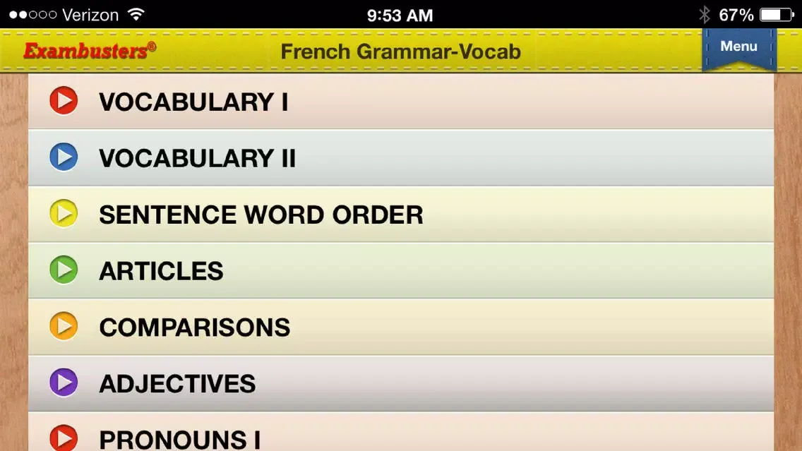 Скриншоты GCSE French Prep Flashcards Exambusters