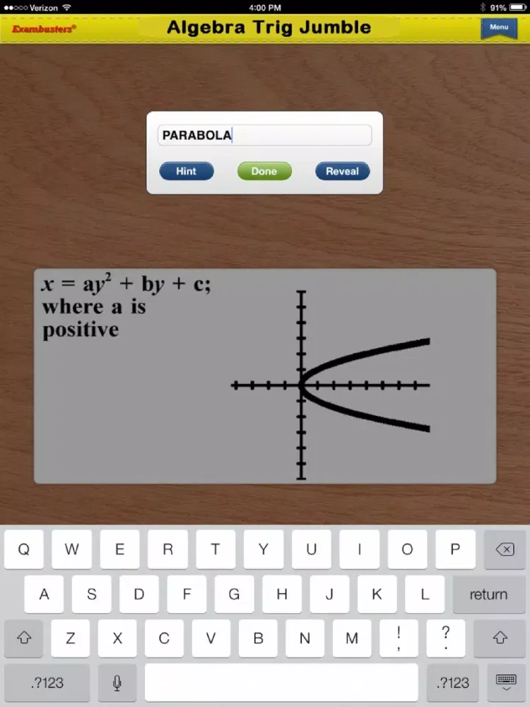Tangkapan skrin GCSE Maths Prep Flashcards Exambusters iPad 