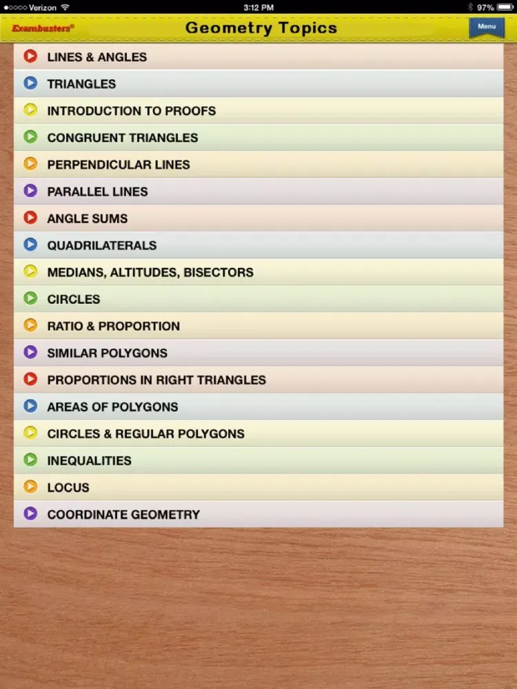 Tangkapan skrin GCSE Maths Prep Flashcards Exambusters iPad 