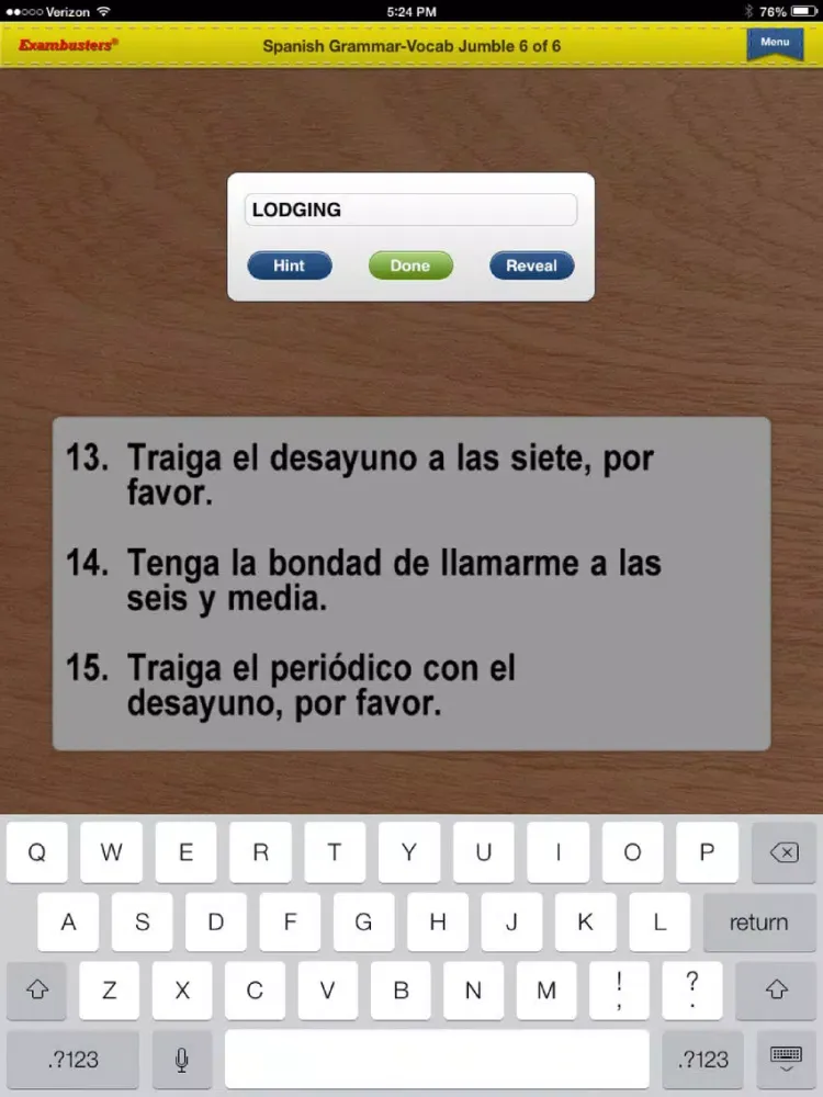 GCSE Spanish Prep Flashcards Exambusters iPad स्क्रीनशॉट