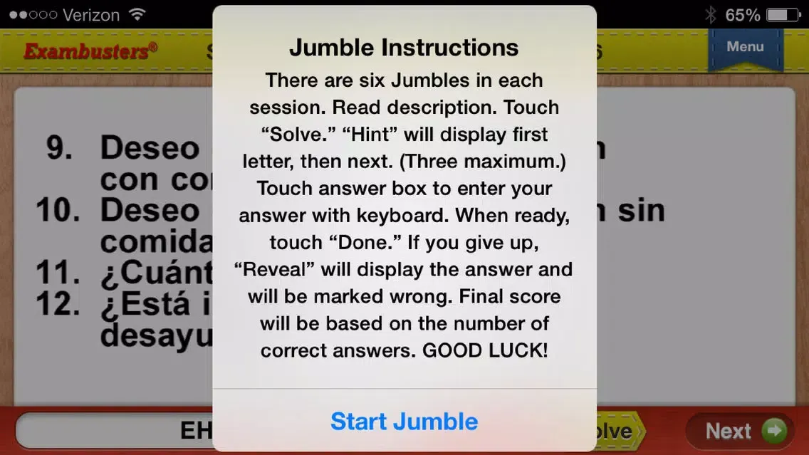 GCSE Spanish Prep Flashcards Exambusters स्क्रीनशॉट