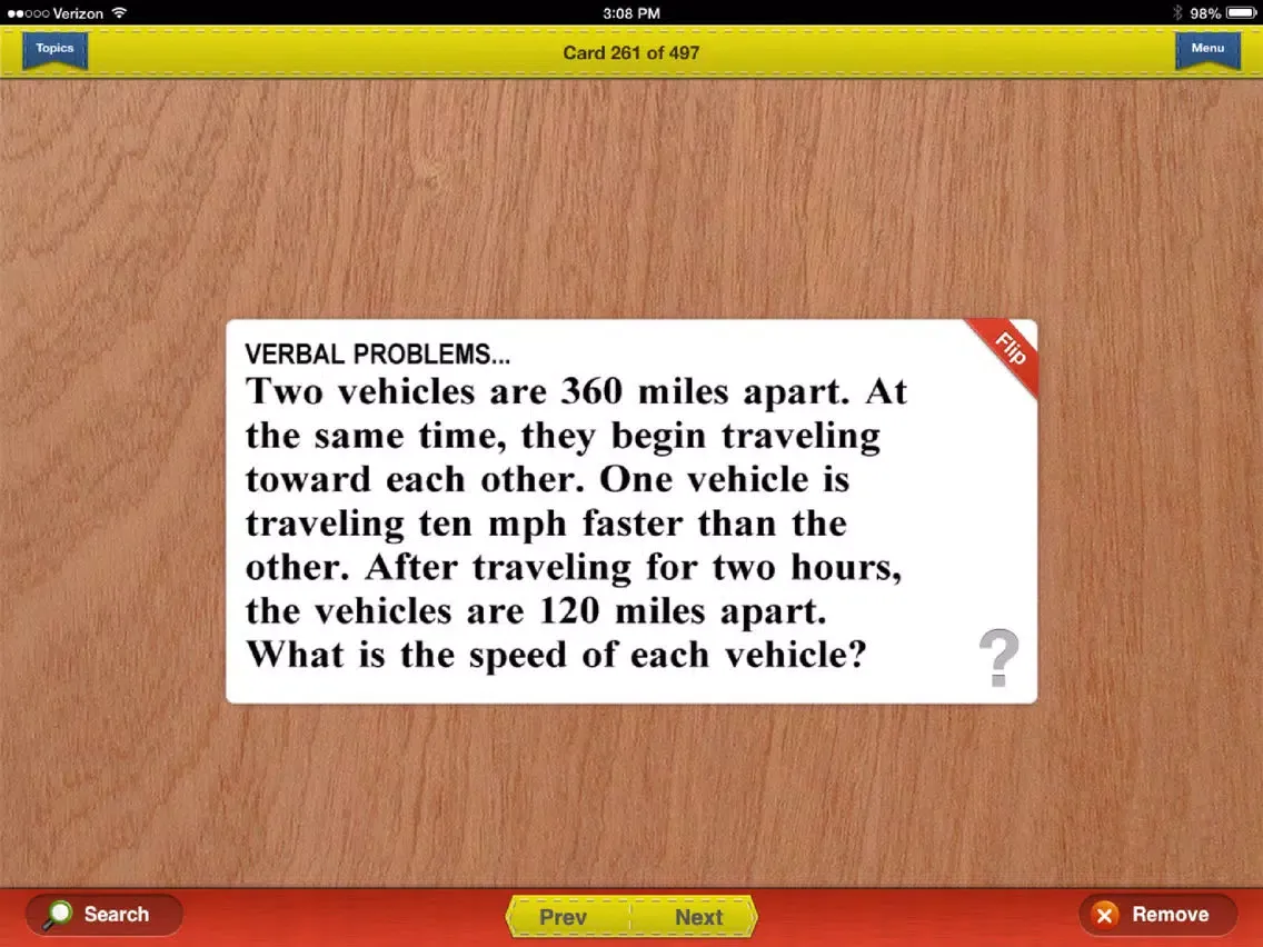 GRE Prep Math Flashcards Exambusters iPad 應用截圖