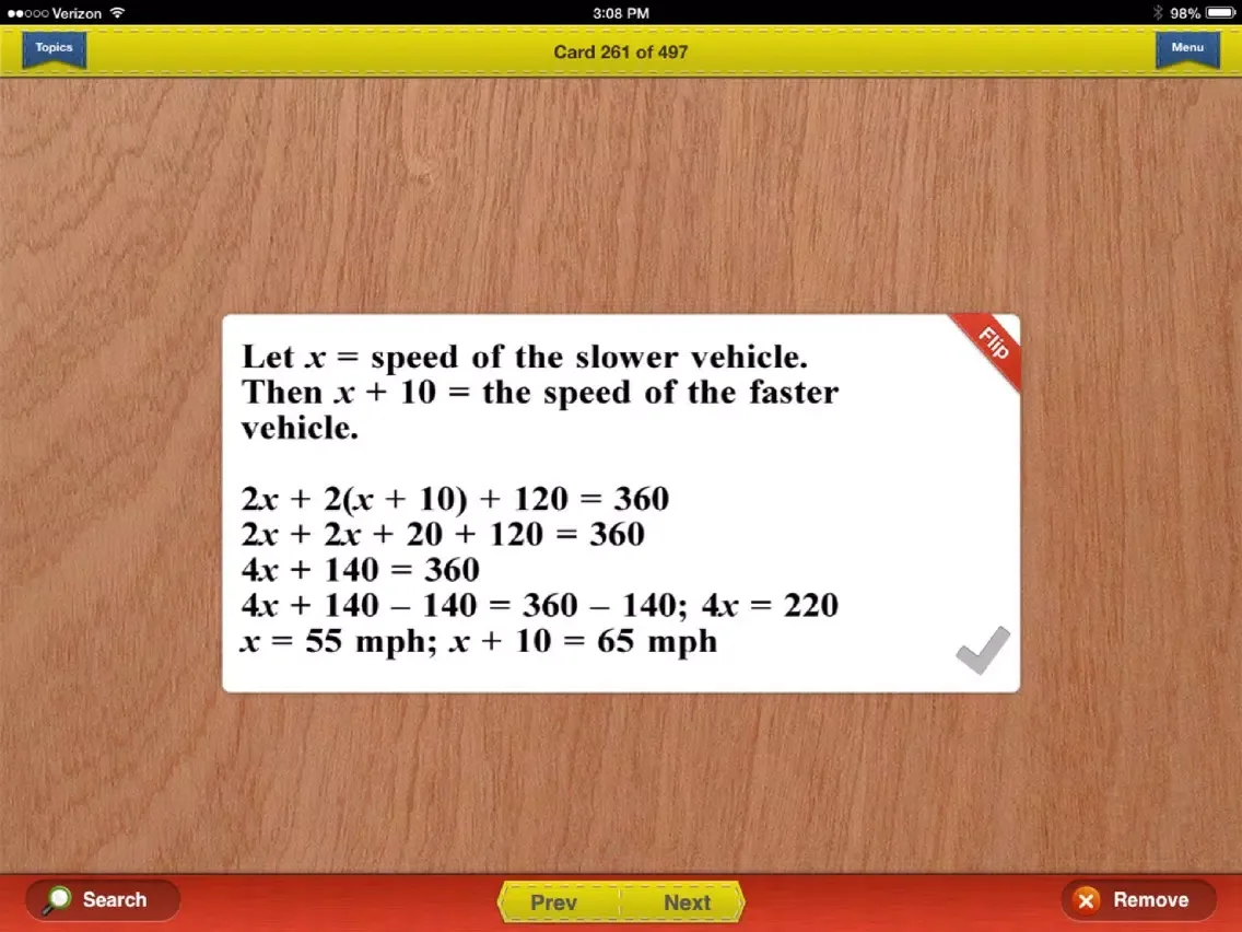 GRE Prep Math Flashcards Exambusters iPad 應用截圖