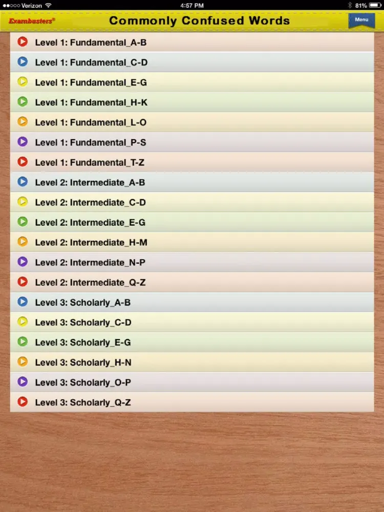 صور GRE Prep Verbal Flashcards Vocabulary Exambusters iPad 