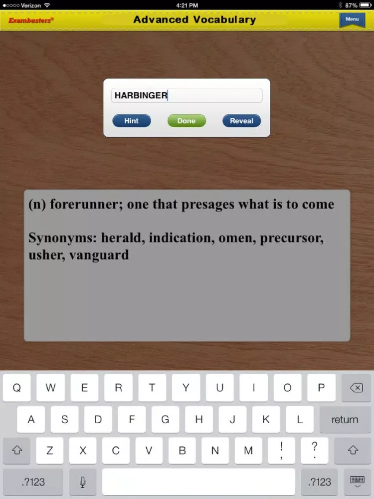 صور GRE Prep Verbal Flashcards Vocabulary Exambusters iPad 