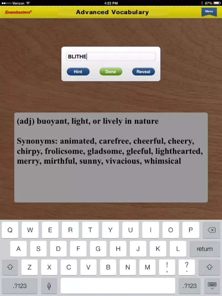 Tangkapan skrin LSAT Prep Verbal Flashcards iPad 