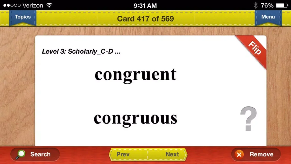 Tangkapan skrin LSAT Prep Verbal Flashcards