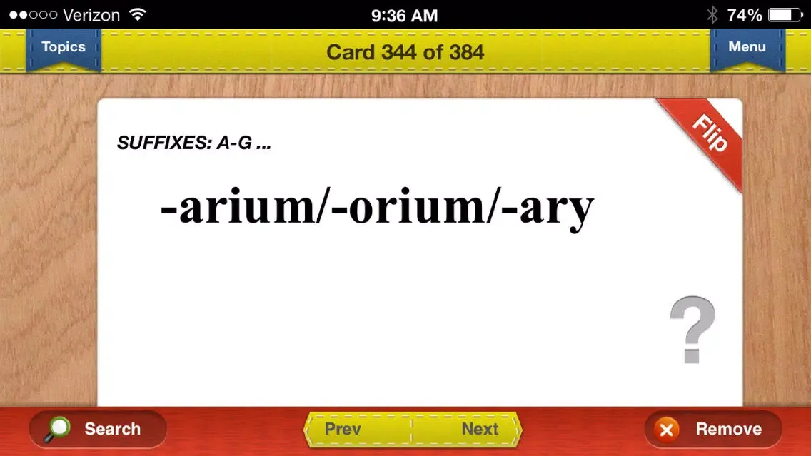 Tangkapan skrin LSAT Prep Verbal Flashcards