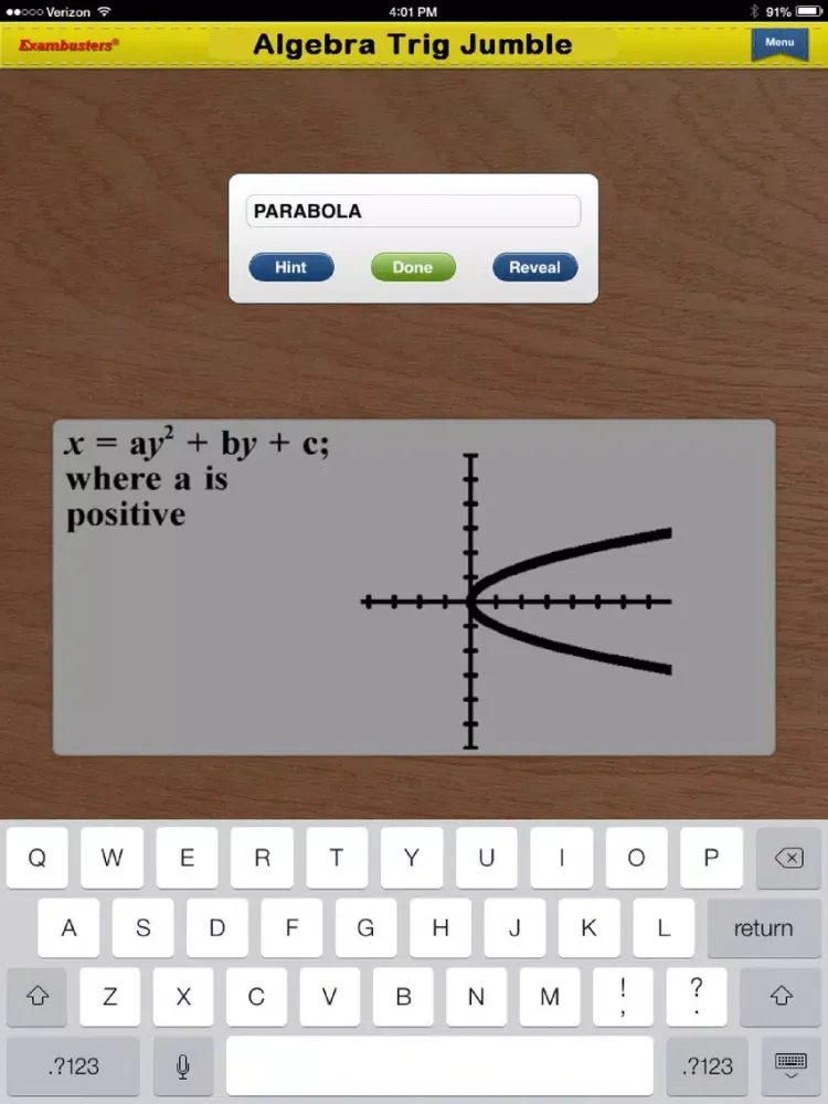 NY Regents Algebra 2-Trig Flashcards Exambusters iPad  スクリーンショット