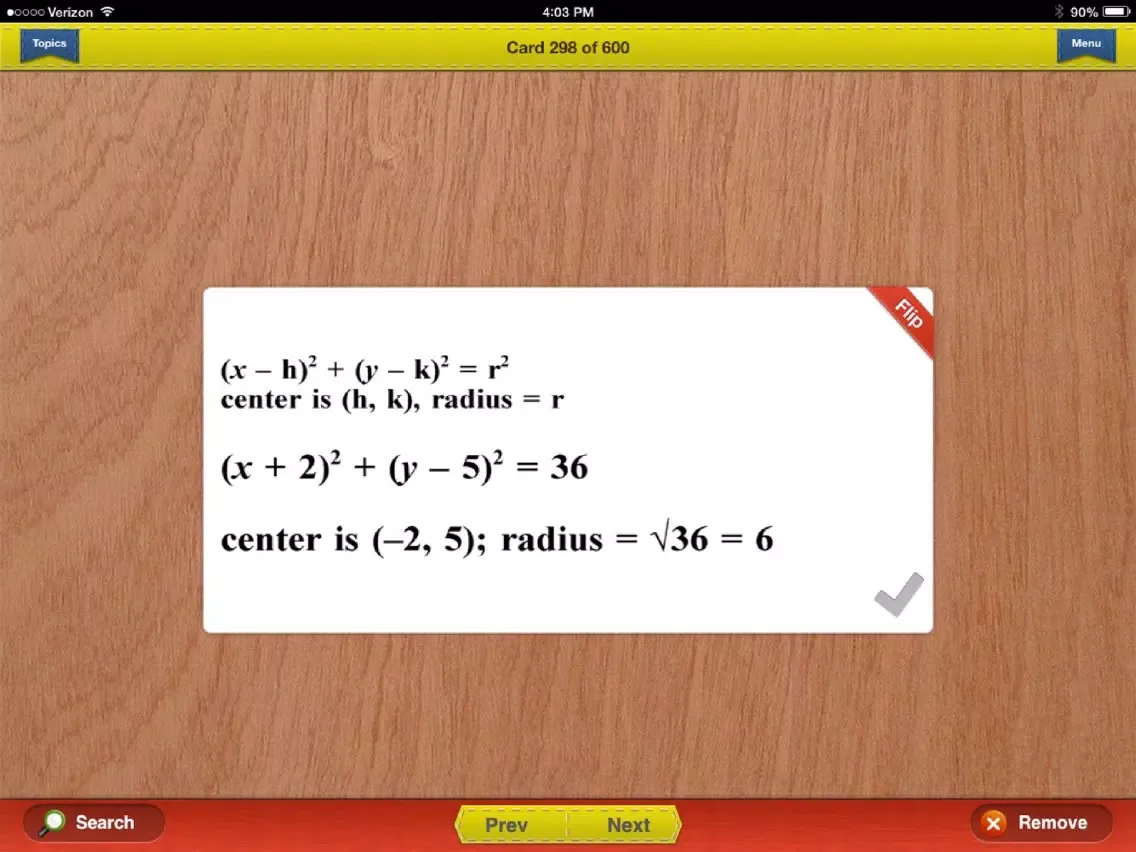 NY Regents Algebra 2-Trig Flashcards Exambusters iPad  スクリーンショット