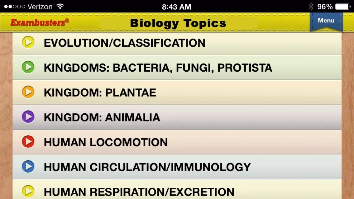 Capturas de tela do NY Regents Biology Prep Flashcards Exambusters