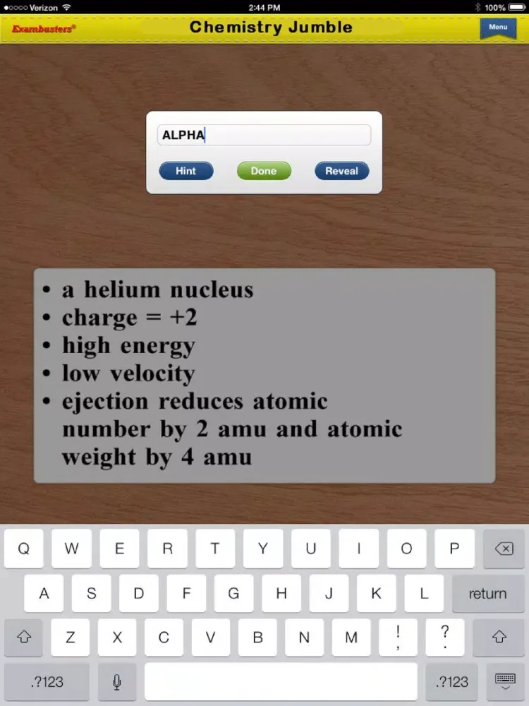 Tangkapan layar NY Regents Chemistry Prep Flashcards Exambusters iPad 