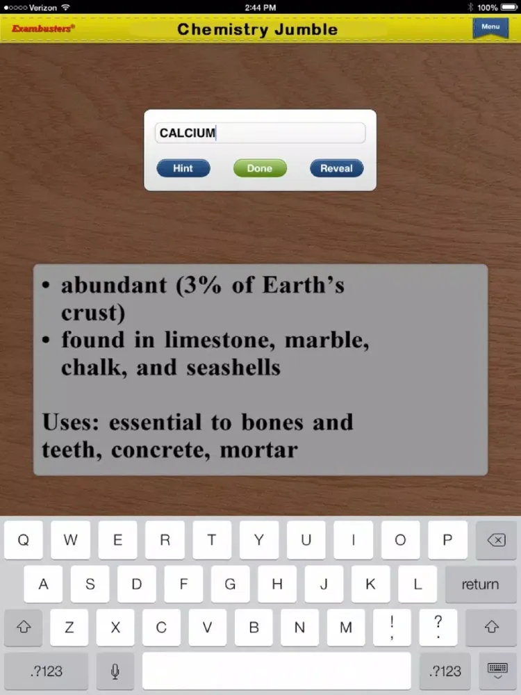 Ảnh chụp màn hình của Praxis II Chemistry Prep Flashcards Exambusters iPad 