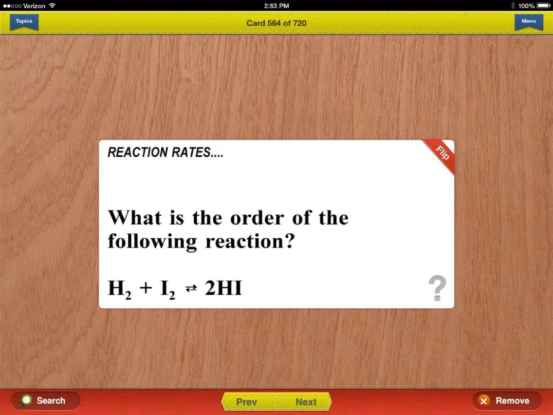 Ảnh chụp màn hình của Praxis II Chemistry Prep Flashcards Exambusters iPad 