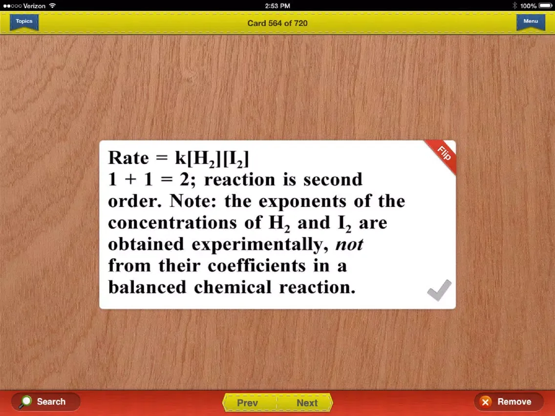 Ảnh chụp màn hình của Praxis II Chemistry Prep Flashcards Exambusters iPad 