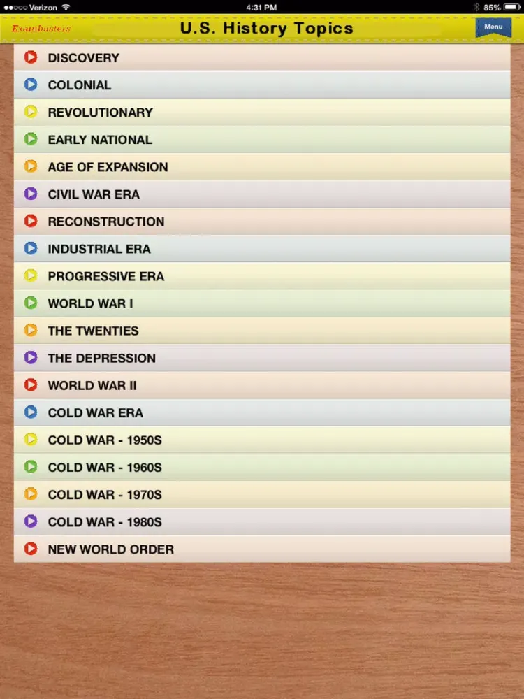 Screenshot di SAT US History Prep Flashcards Exambusters iPad 