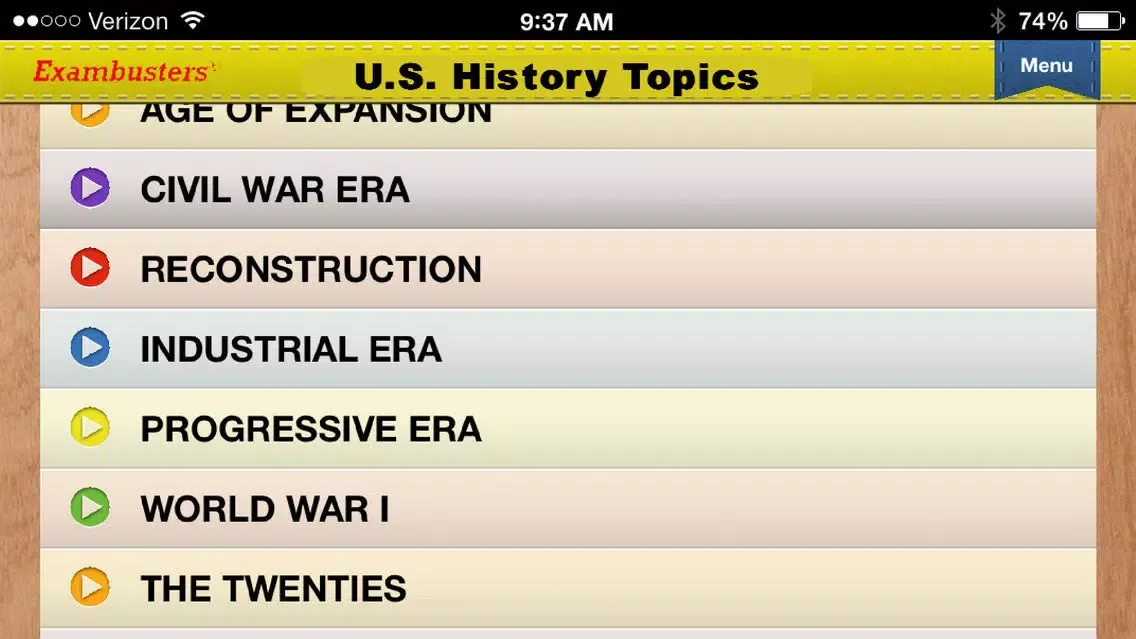 Screenshot di SAT US History Prep Flashcards Exambusters