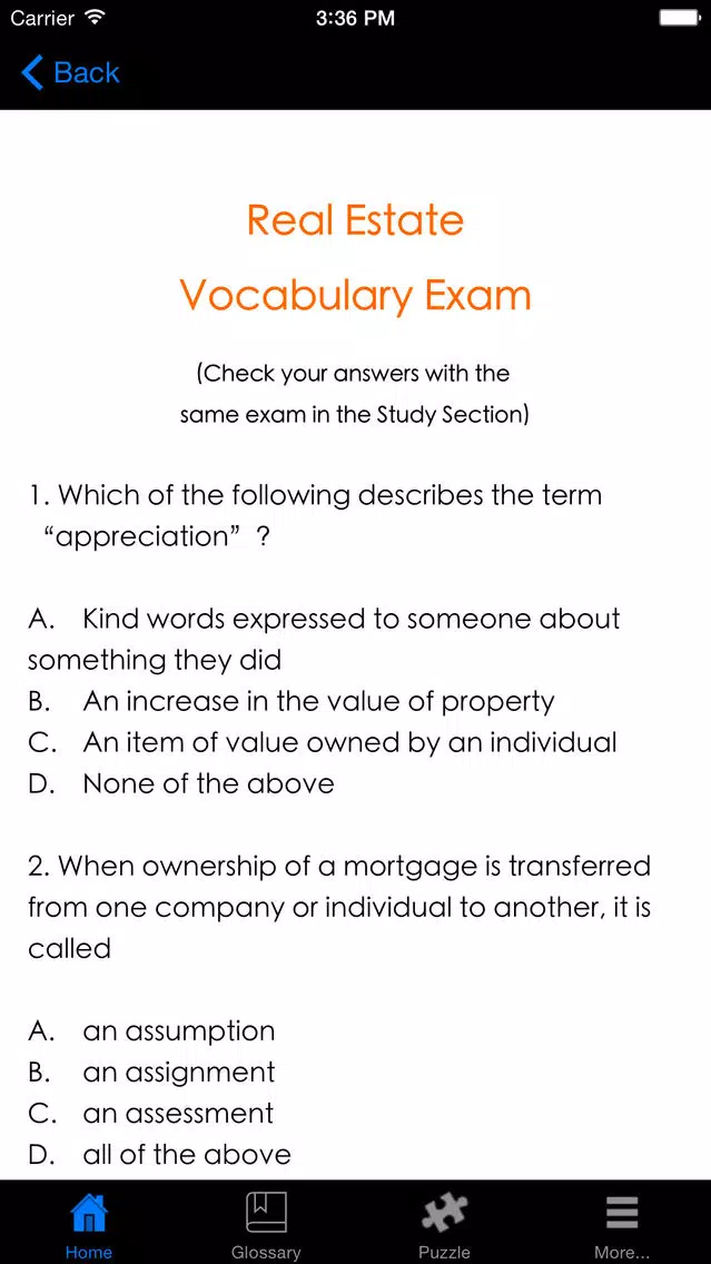 Capturas de pantalla de Maine Pearson VUE Real Estate Agent Exam Prep.