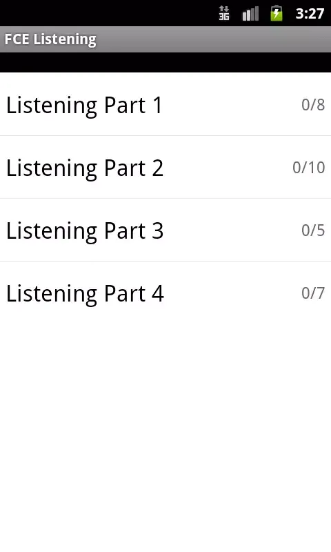 FCE Listening Screenshots