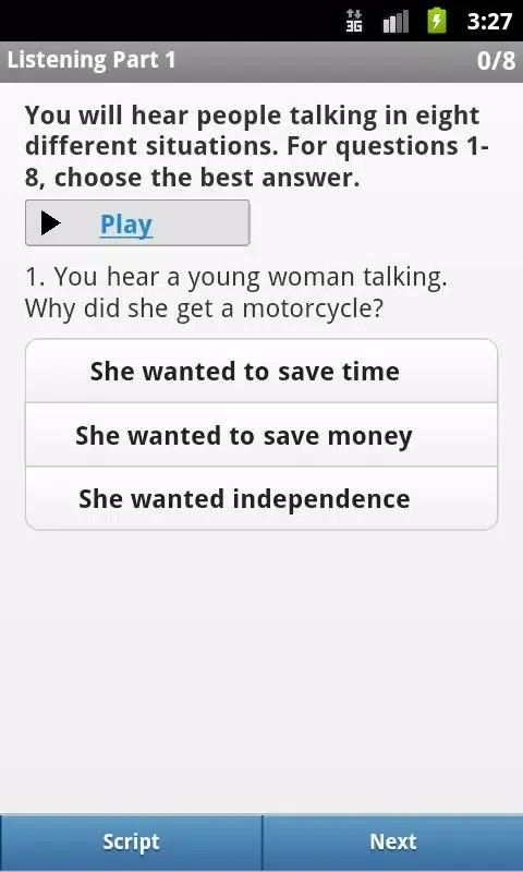 FCE Listening Screenshots