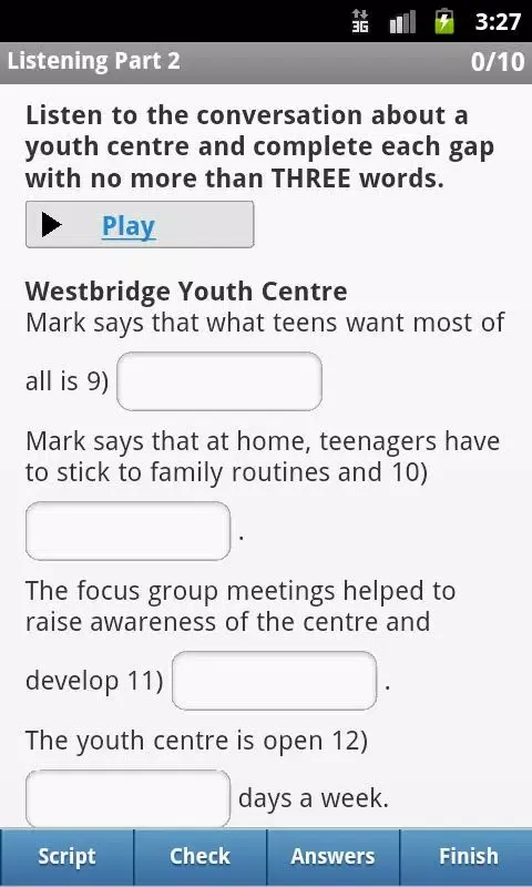 FCE Listening Screenshots