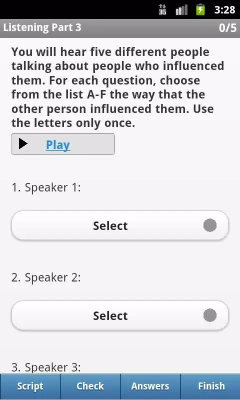 FCE Listening Screenshots