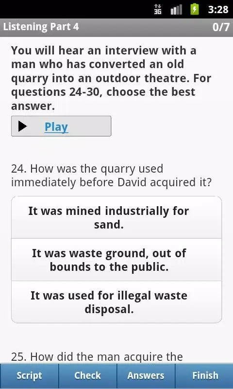 FCE Listening Screenshots