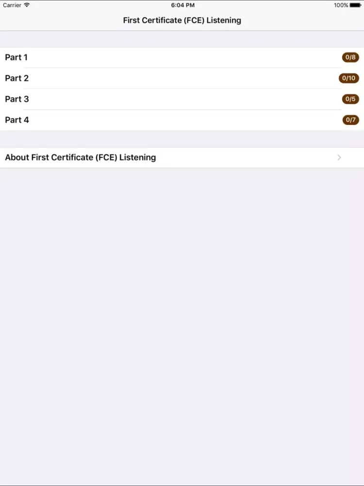 First Certificate Listening iPad 应用截图