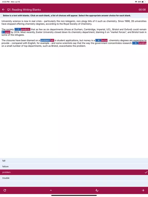 Capturas de pantalla de PTE ACADEMIC PRACTICE TEST iPad 