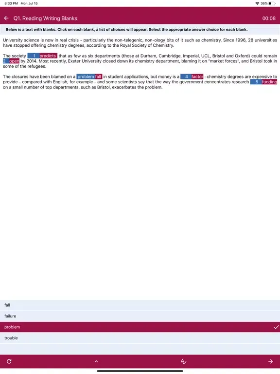تصاویر PTE ACADEMIC PRACTICE TEST iPad 